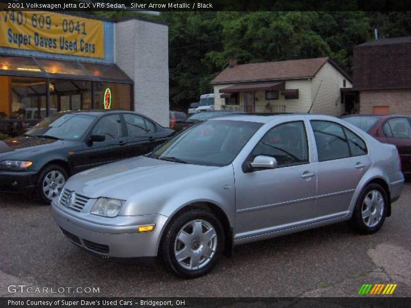 Silver Arrow Metallic / Black 2001 Volkswagen Jetta GLX VR6 Sedan