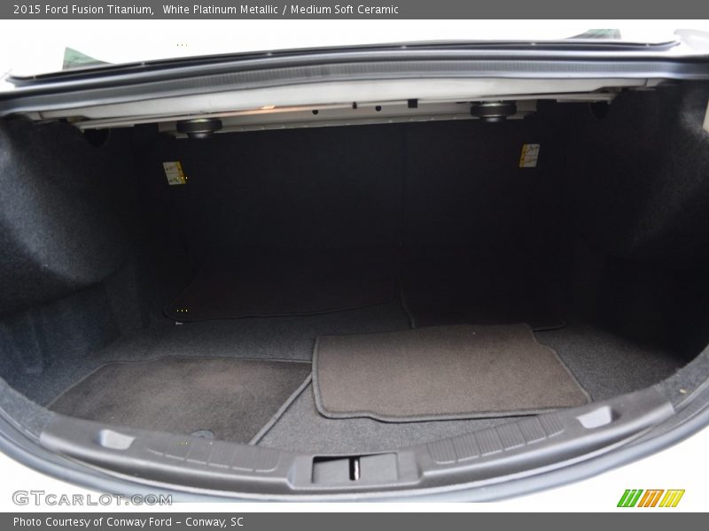 White Platinum Metallic / Medium Soft Ceramic 2015 Ford Fusion Titanium