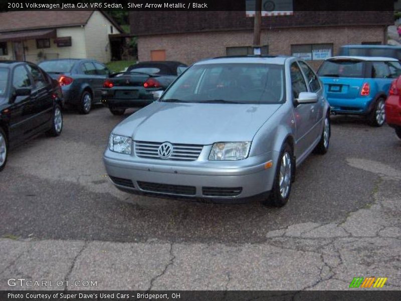 Silver Arrow Metallic / Black 2001 Volkswagen Jetta GLX VR6 Sedan