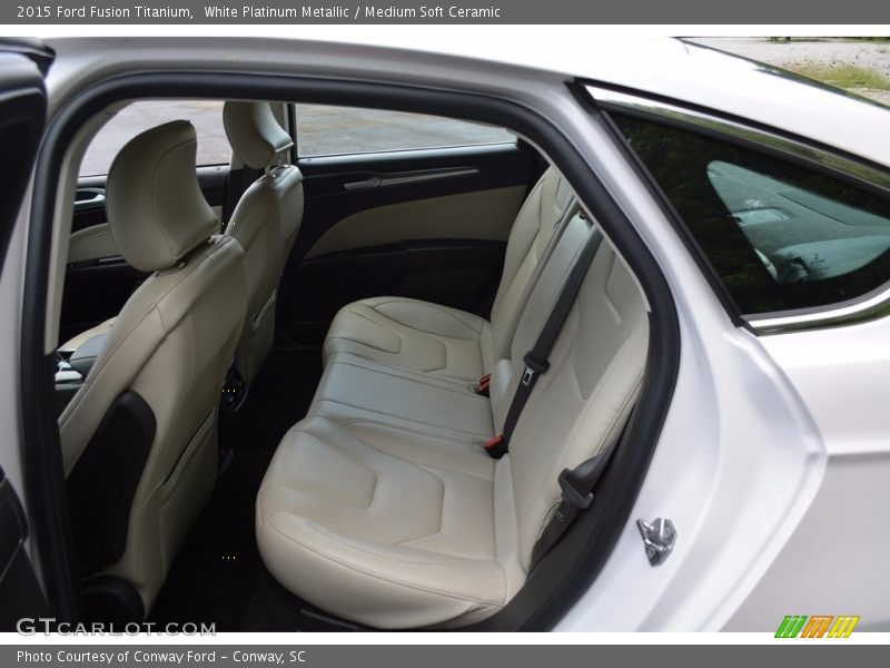 White Platinum Metallic / Medium Soft Ceramic 2015 Ford Fusion Titanium