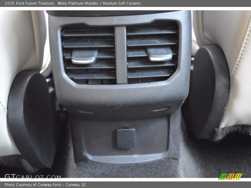 White Platinum Metallic / Medium Soft Ceramic 2015 Ford Fusion Titanium