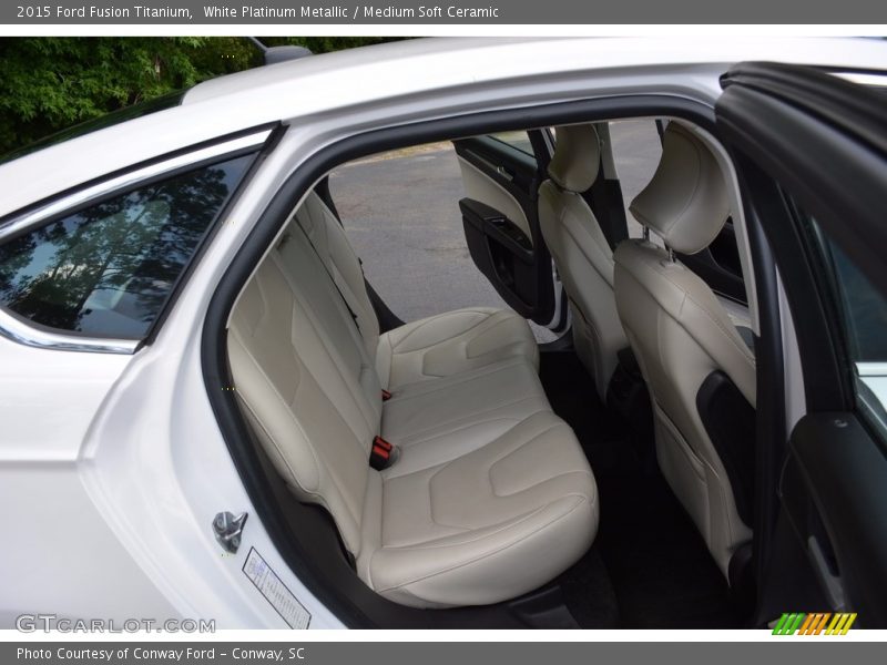 White Platinum Metallic / Medium Soft Ceramic 2015 Ford Fusion Titanium