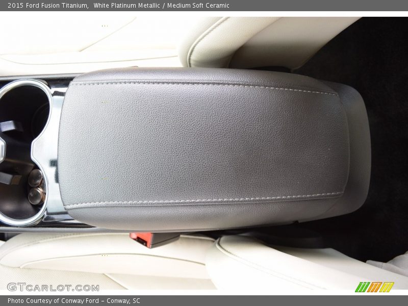 White Platinum Metallic / Medium Soft Ceramic 2015 Ford Fusion Titanium