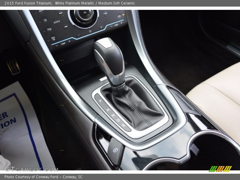White Platinum Metallic / Medium Soft Ceramic 2015 Ford Fusion Titanium