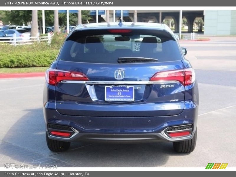 Fathom Blue Pearl / Graystone 2017 Acura RDX Advance AWD