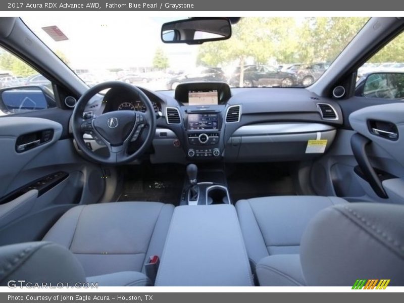Fathom Blue Pearl / Graystone 2017 Acura RDX Advance AWD