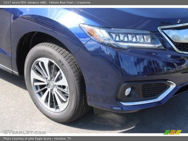 Fathom Blue Pearl / Graystone 2017 Acura RDX Advance AWD