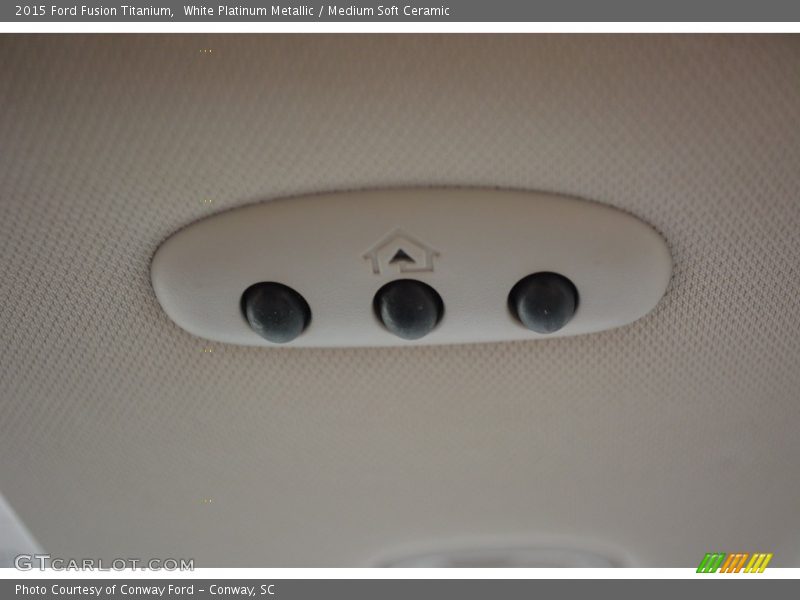 White Platinum Metallic / Medium Soft Ceramic 2015 Ford Fusion Titanium