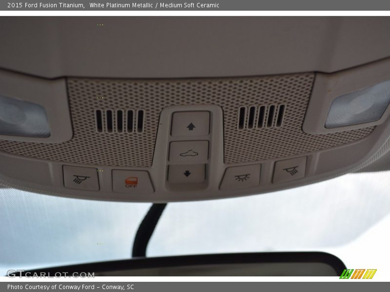 White Platinum Metallic / Medium Soft Ceramic 2015 Ford Fusion Titanium