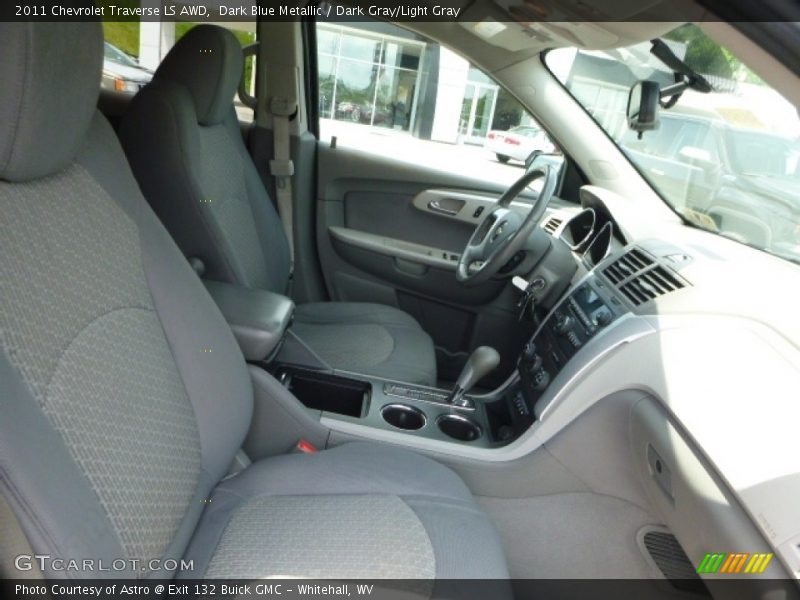 Dark Blue Metallic / Dark Gray/Light Gray 2011 Chevrolet Traverse LS AWD
