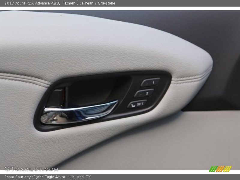 Fathom Blue Pearl / Graystone 2017 Acura RDX Advance AWD