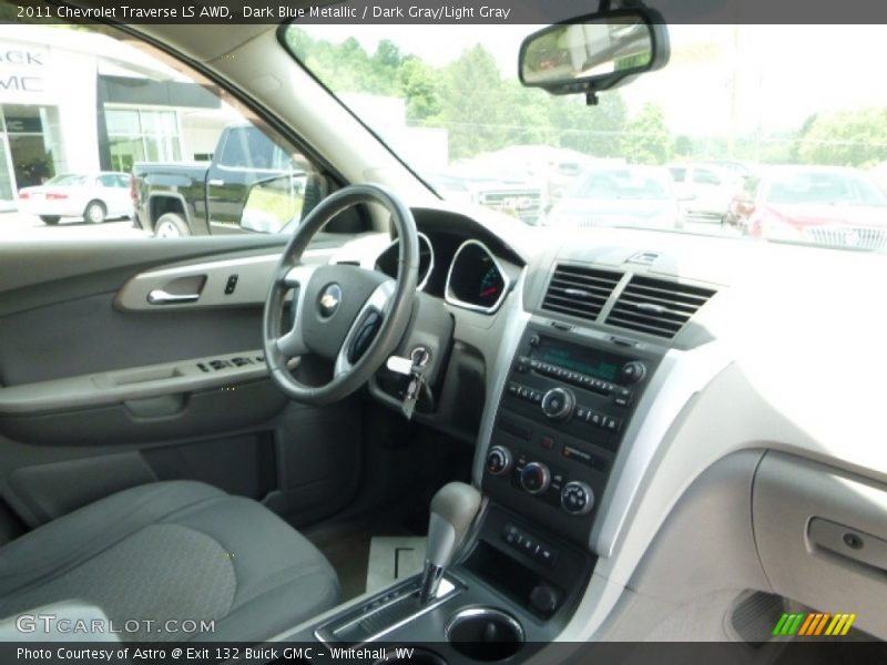 Dark Blue Metallic / Dark Gray/Light Gray 2011 Chevrolet Traverse LS AWD
