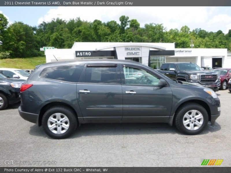 Dark Blue Metallic / Dark Gray/Light Gray 2011 Chevrolet Traverse LS AWD
