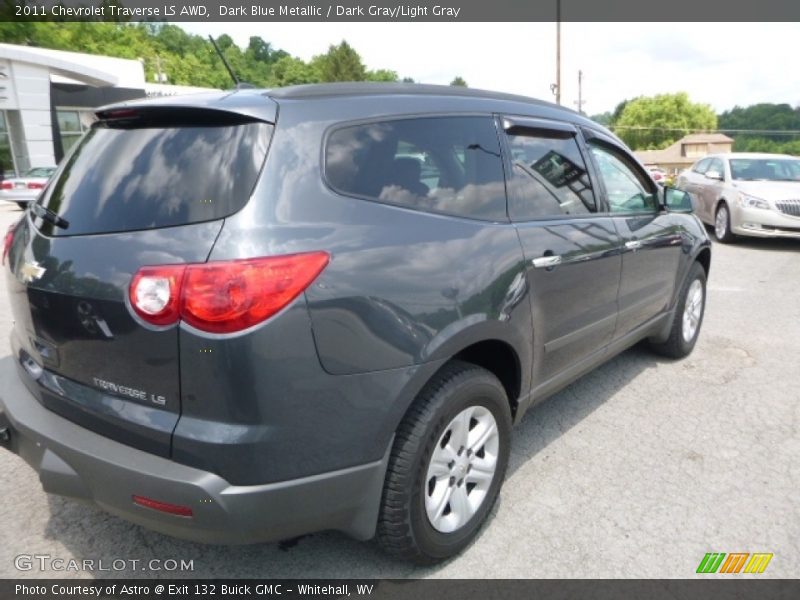 Dark Blue Metallic / Dark Gray/Light Gray 2011 Chevrolet Traverse LS AWD