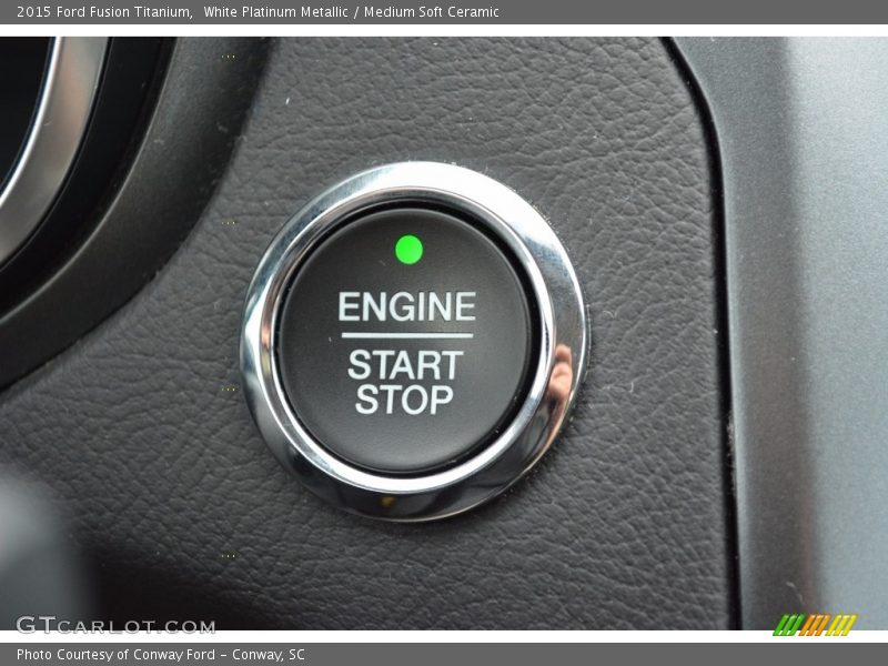 White Platinum Metallic / Medium Soft Ceramic 2015 Ford Fusion Titanium