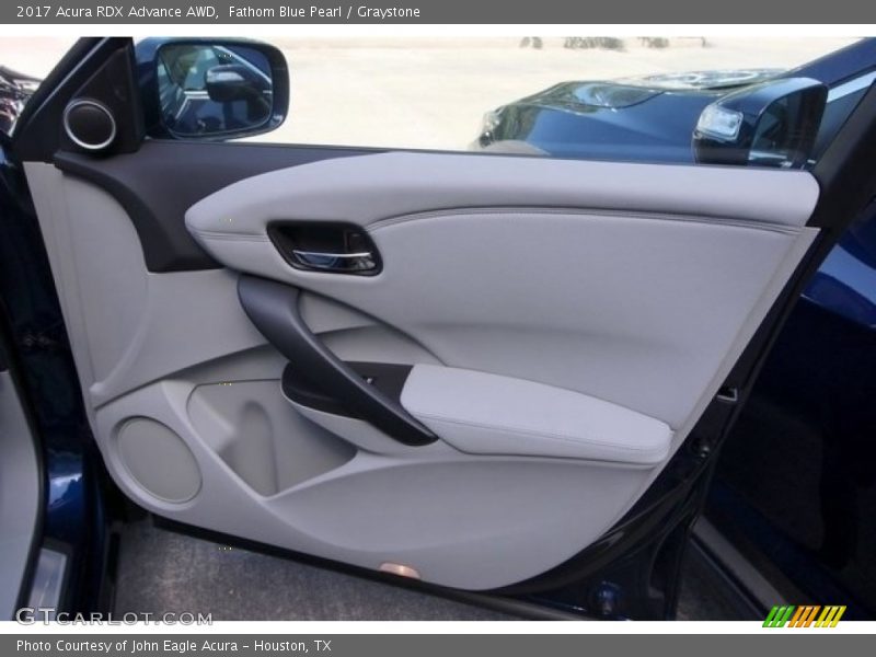 Fathom Blue Pearl / Graystone 2017 Acura RDX Advance AWD