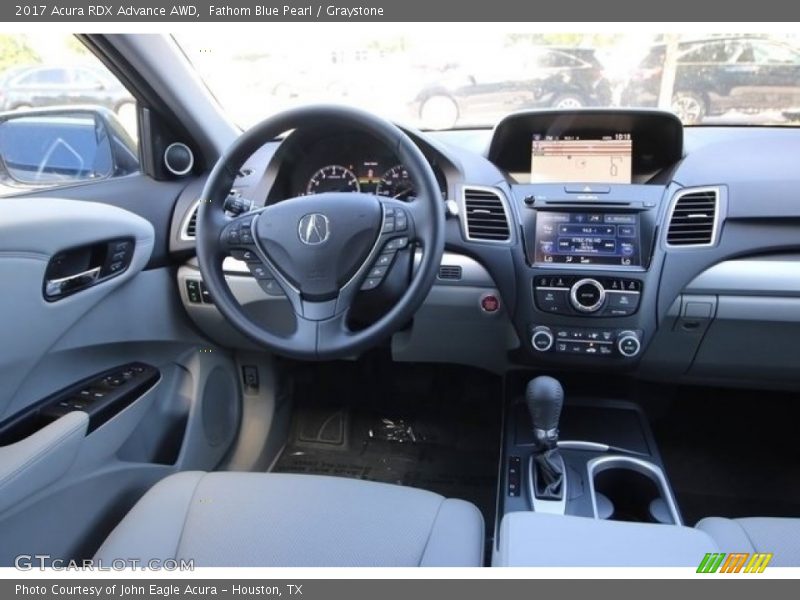 Fathom Blue Pearl / Graystone 2017 Acura RDX Advance AWD