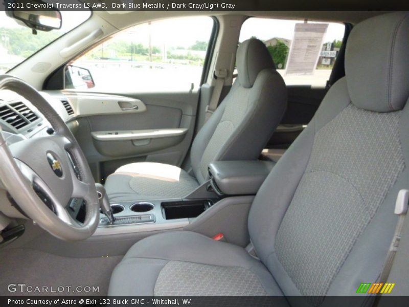 Dark Blue Metallic / Dark Gray/Light Gray 2011 Chevrolet Traverse LS AWD