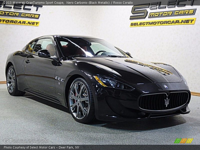 Nero Carbonio (Black Metallic) / Rosso Corallo 2013 Maserati GranTurismo Sport Coupe