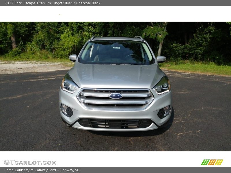 Ingot Silver / Charcoal Black 2017 Ford Escape Titanium