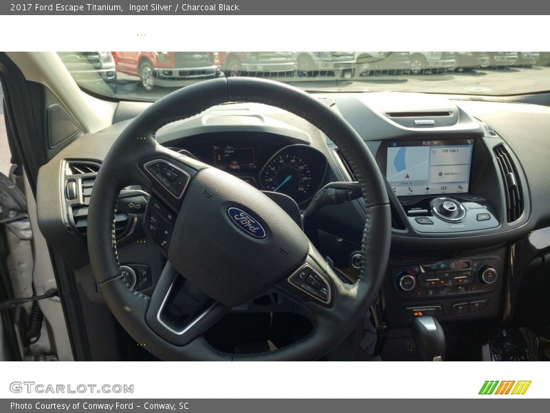 Ingot Silver / Charcoal Black 2017 Ford Escape Titanium