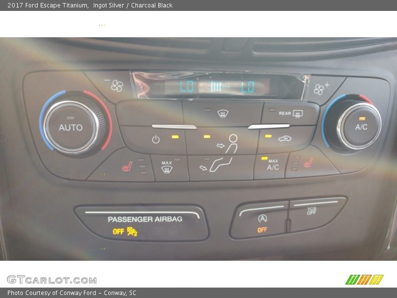 Ingot Silver / Charcoal Black 2017 Ford Escape Titanium