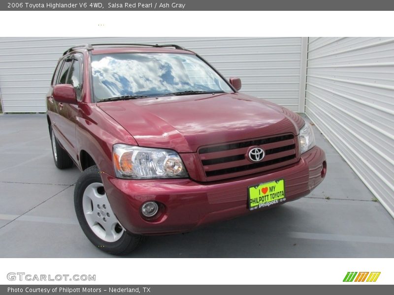Salsa Red Pearl / Ash Gray 2006 Toyota Highlander V6 4WD