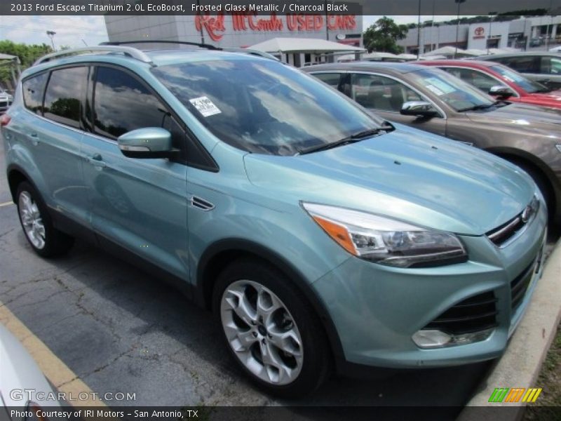 Frosted Glass Metallic / Charcoal Black 2013 Ford Escape Titanium 2.0L EcoBoost
