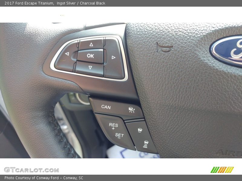 Ingot Silver / Charcoal Black 2017 Ford Escape Titanium