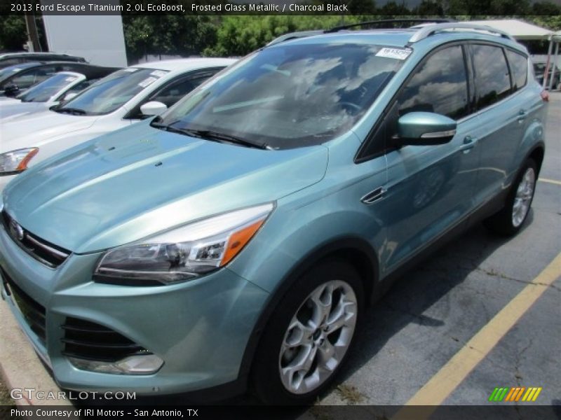 Frosted Glass Metallic / Charcoal Black 2013 Ford Escape Titanium 2.0L EcoBoost