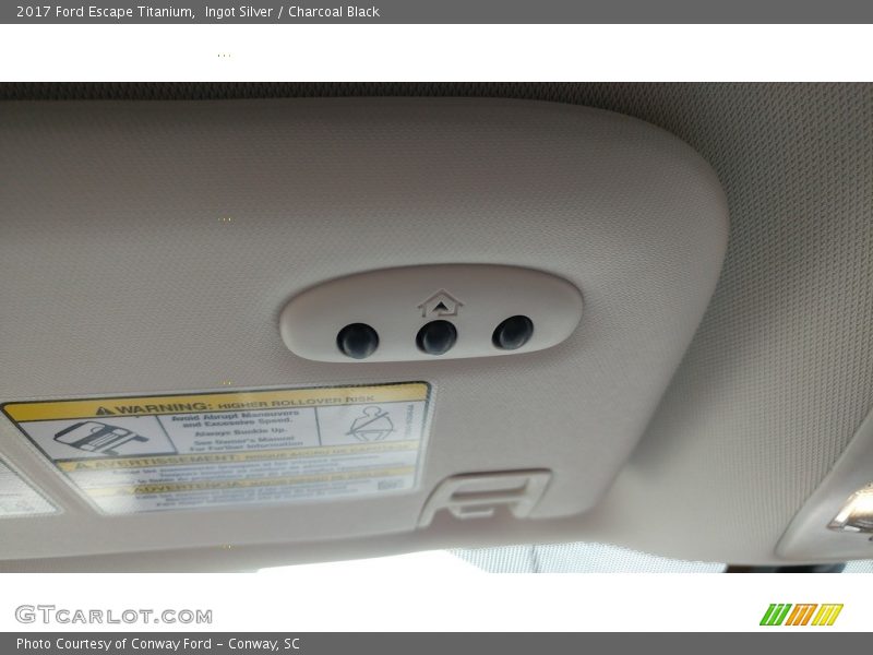 Ingot Silver / Charcoal Black 2017 Ford Escape Titanium