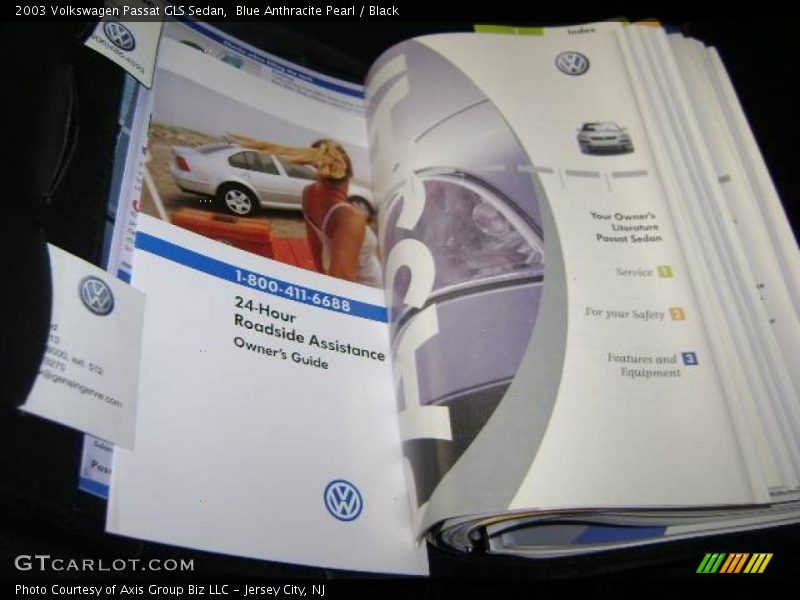 Blue Anthracite Pearl / Black 2003 Volkswagen Passat GLS Sedan