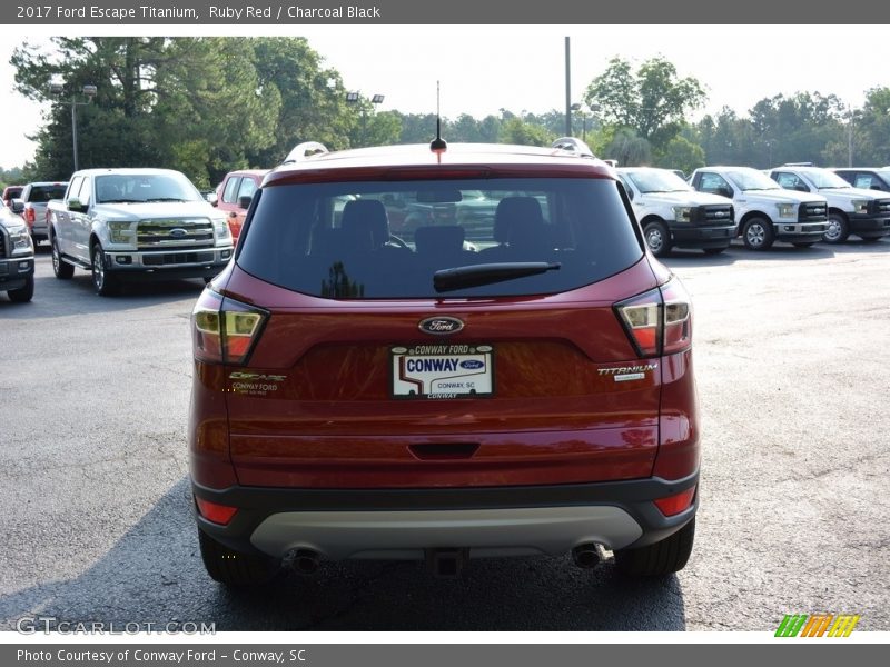 Ruby Red / Charcoal Black 2017 Ford Escape Titanium