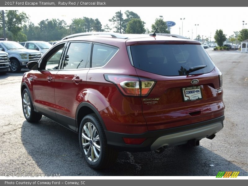 Ruby Red / Charcoal Black 2017 Ford Escape Titanium