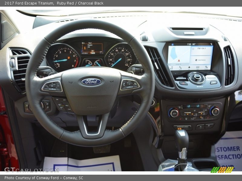 Ruby Red / Charcoal Black 2017 Ford Escape Titanium