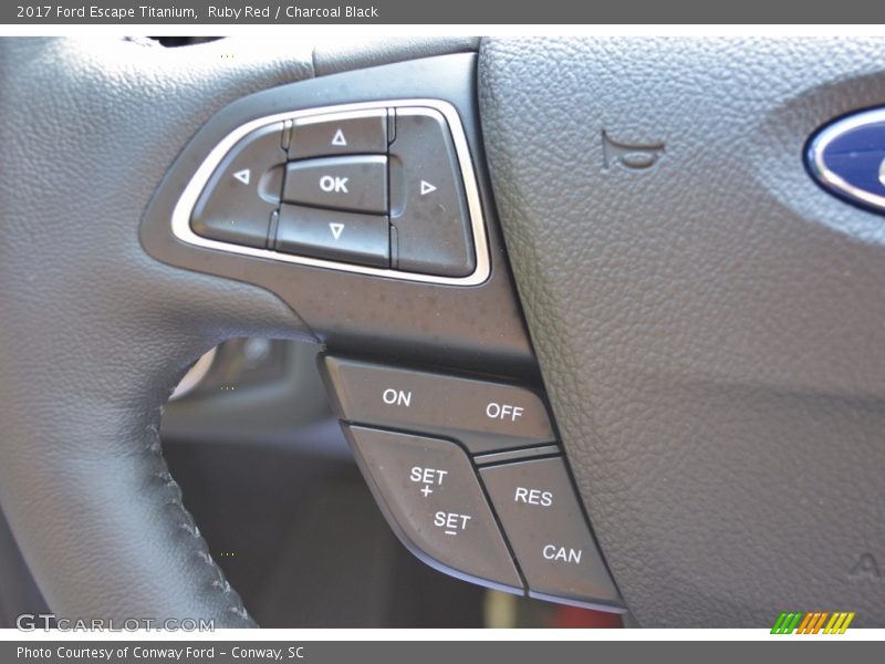 Ruby Red / Charcoal Black 2017 Ford Escape Titanium