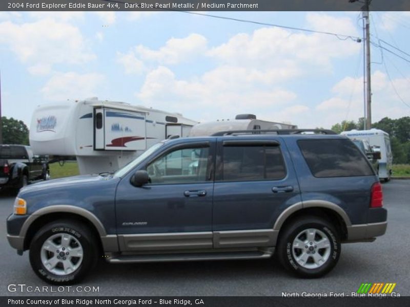 Dark Blue Pearl Metallic / Medium Parchment 2004 Ford Explorer Eddie Bauer 4x4