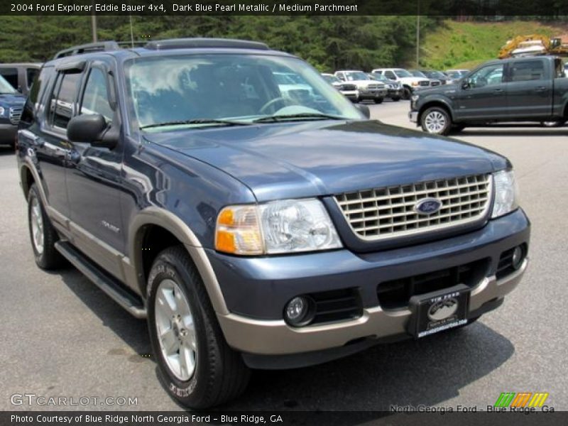 Dark Blue Pearl Metallic / Medium Parchment 2004 Ford Explorer Eddie Bauer 4x4