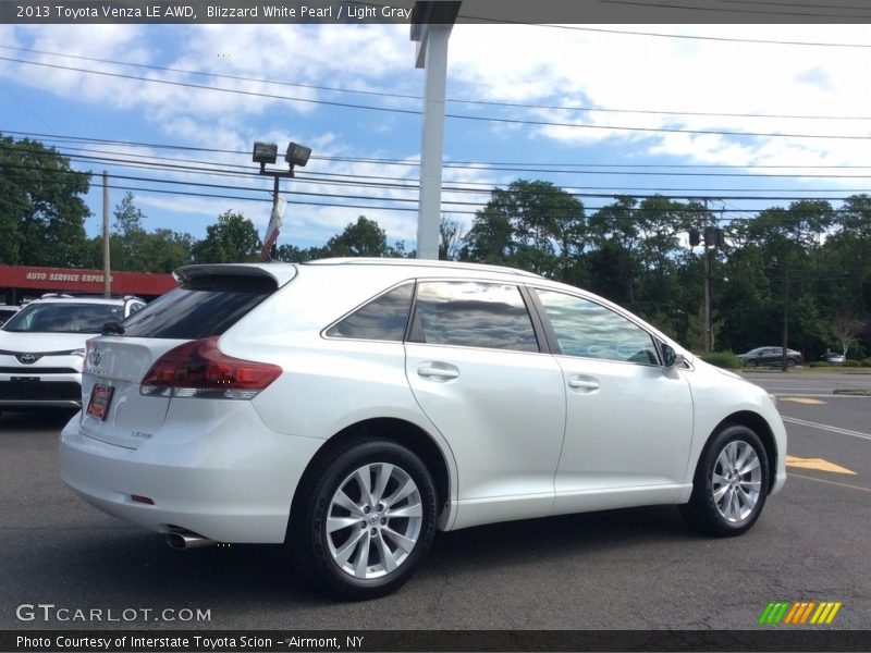 Blizzard White Pearl / Light Gray 2013 Toyota Venza LE AWD