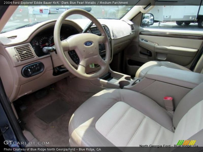Dark Blue Pearl Metallic / Medium Parchment 2004 Ford Explorer Eddie Bauer 4x4