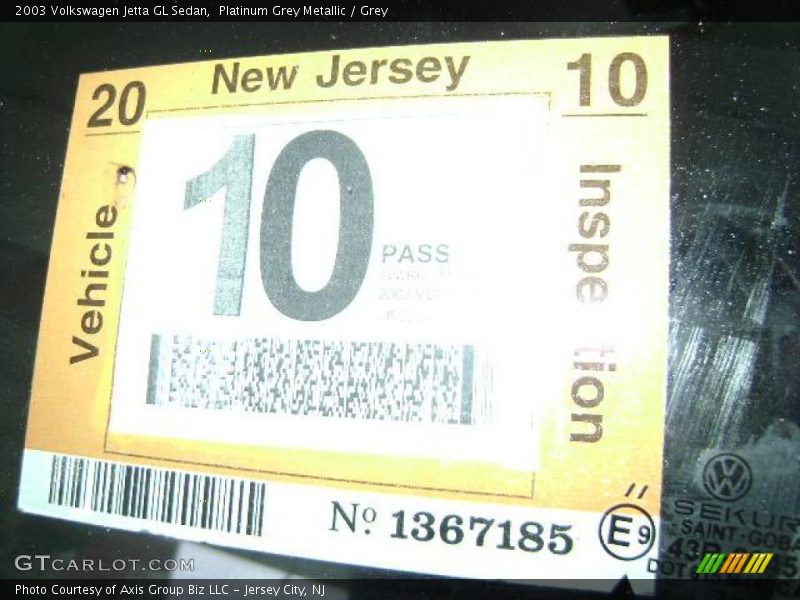 Platinum Grey Metallic / Grey 2003 Volkswagen Jetta GL Sedan
