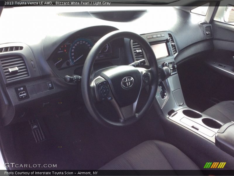 Blizzard White Pearl / Light Gray 2013 Toyota Venza LE AWD