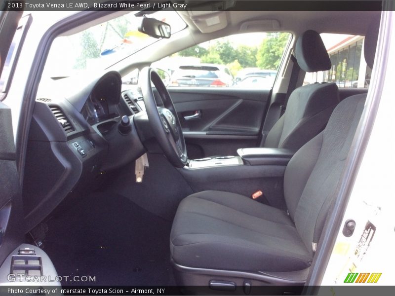 Blizzard White Pearl / Light Gray 2013 Toyota Venza LE AWD