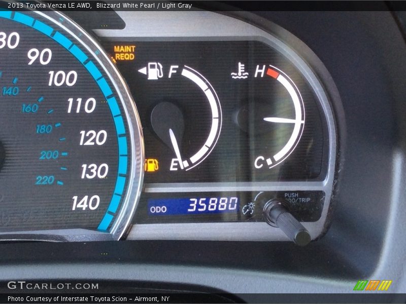 Blizzard White Pearl / Light Gray 2013 Toyota Venza LE AWD