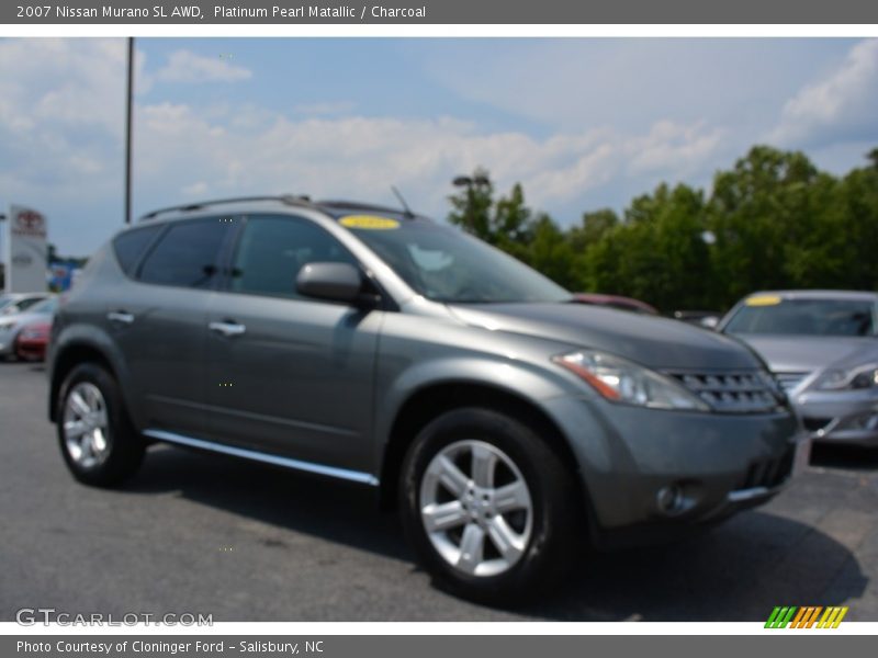 Platinum Pearl Matallic / Charcoal 2007 Nissan Murano SL AWD