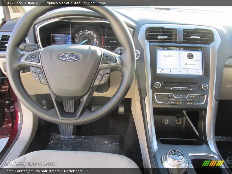 Burgundy Velvet / Medium Light Stone 2017 Ford Fusion SE