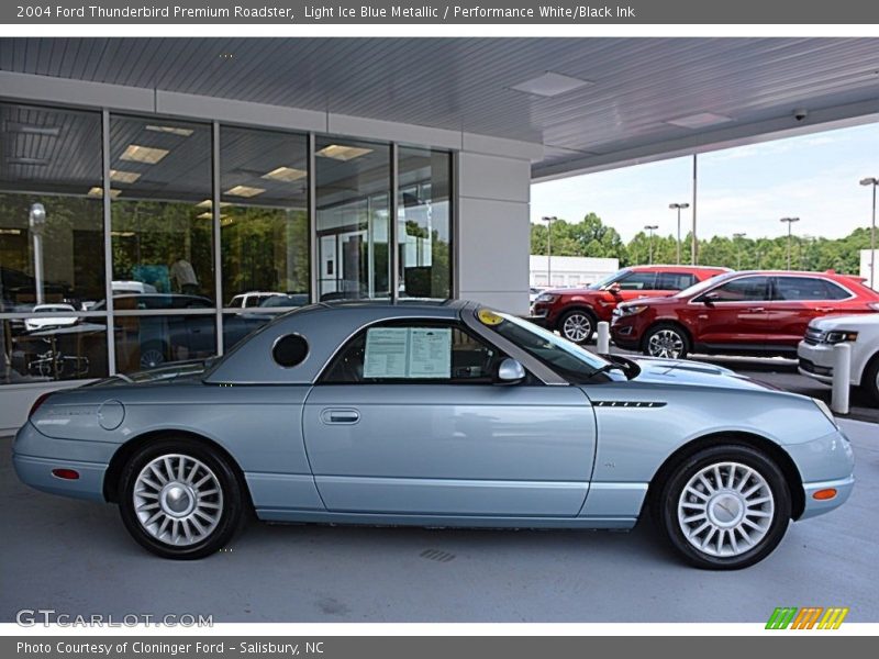 Light Ice Blue Metallic / Performance White/Black Ink 2004 Ford Thunderbird Premium Roadster