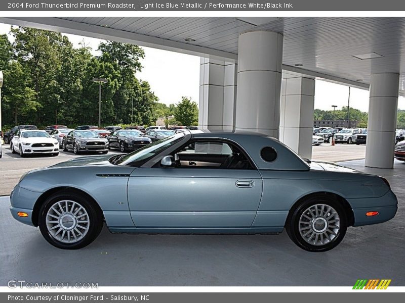 Light Ice Blue Metallic / Performance White/Black Ink 2004 Ford Thunderbird Premium Roadster