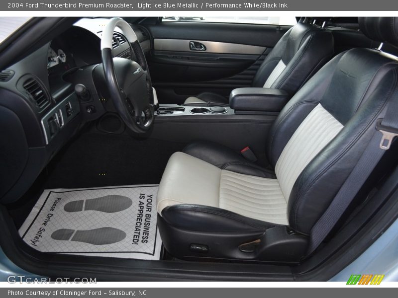 Light Ice Blue Metallic / Performance White/Black Ink 2004 Ford Thunderbird Premium Roadster