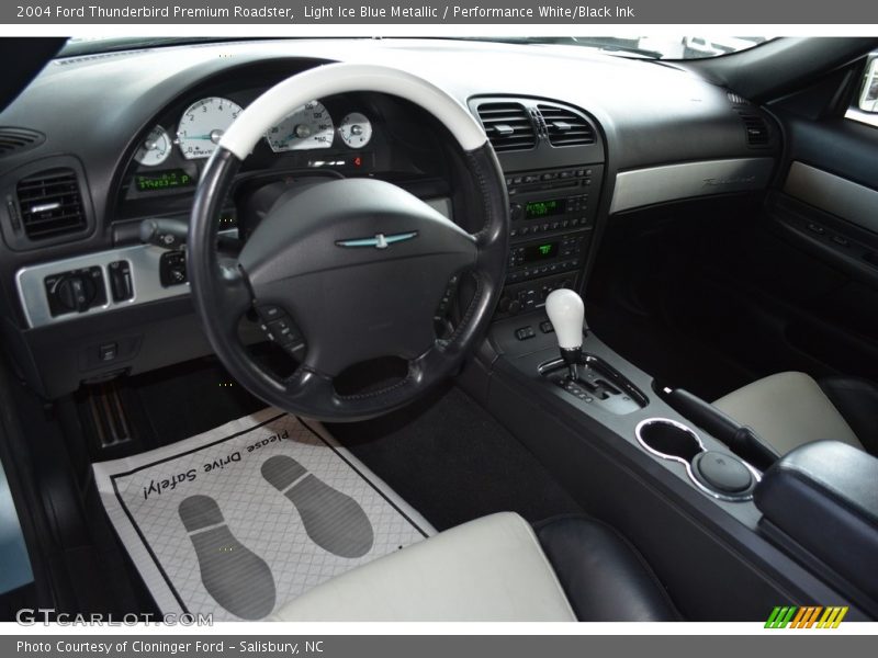 Light Ice Blue Metallic / Performance White/Black Ink 2004 Ford Thunderbird Premium Roadster